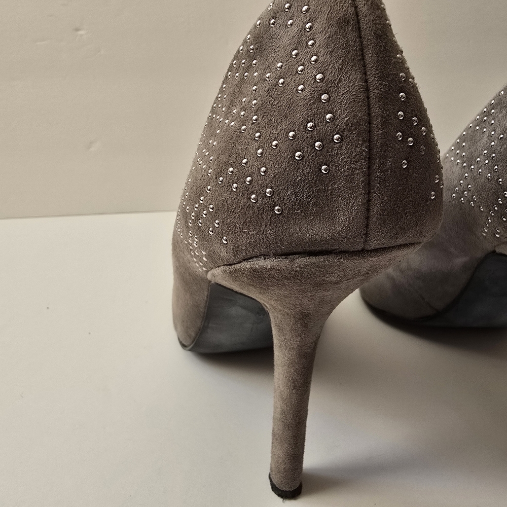 BCBGeneration Women’s Gray Suede Pumps Pensil Heels - Picture 8 of 13